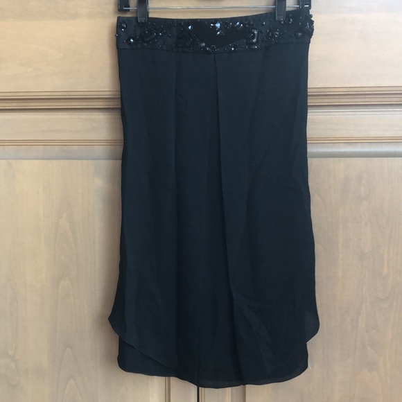 NWT Emporio Armani strapless jewel beaded 100% silk flyaway layered minidress - Picture 3 of 15